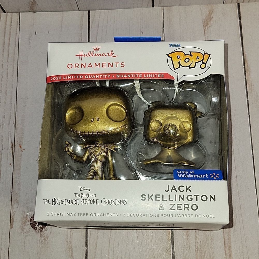 2022 Funko Pop! Hallmark Jack Skellington/Zero Ornaments  Limited Edition